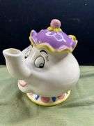 Look it up ! Vintage Disney Beauty and the Beast Mrs Potts Teapot Ceramic Treasure Craft USA