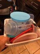 Plastic ware-disposable bowl covers-partial box of coffee