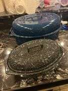 Lot of 2 Enamel roasters