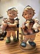 Early boy and girl Hummel figurines (unmarked)