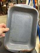 Old grey Porcelain Enamel baking pan