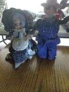 Old man and woman craft dolls