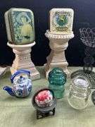 Nice lot of decor -old glass insulators and more