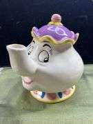 Look it up ! Vintage Disney Beauty and the Beast Mrs Potts Teapot Ceramic Treasure Craft USA