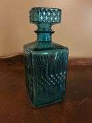 Blue glass Decanter