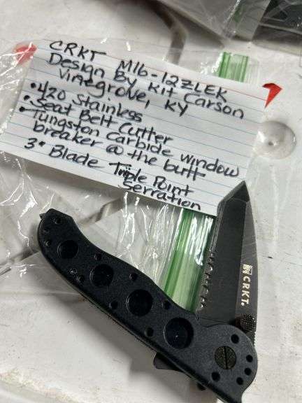 CRKTM 16–12 ZLEK designed by Kit Carson tungsten carbide knife ￼