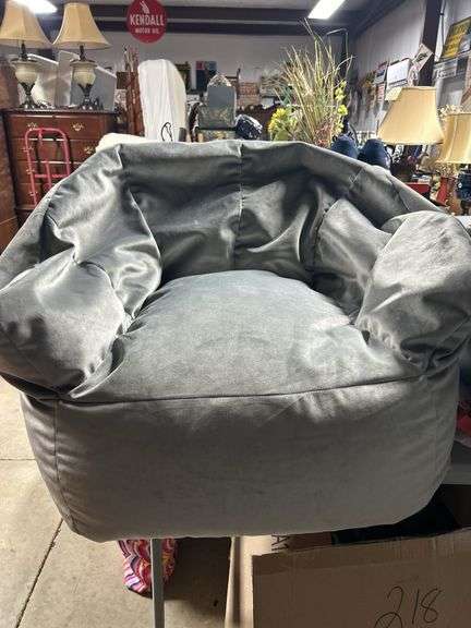 ean Bag Chair with Arm Rest, Velvet Lazy Sofa