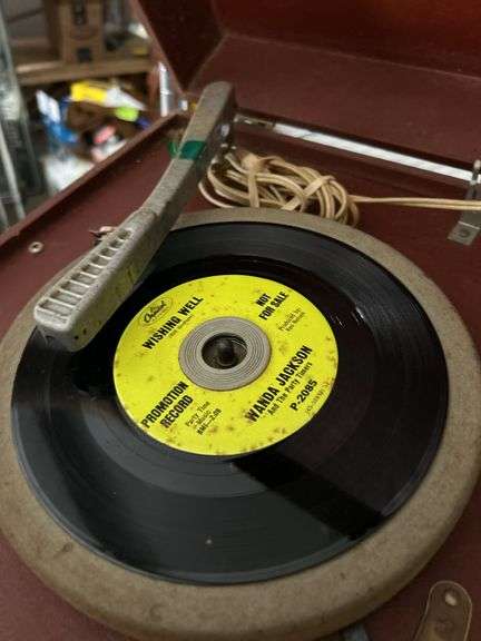 Vintage Tele-Tone Record player with record