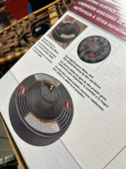 Briggs & Stratton rotating surface cleaner in the box