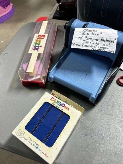 Sizzix “Big Cut” with ransom alphabet, die cuts, and fruit smoothie letters plus number dies ￼