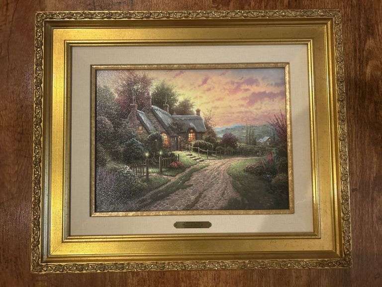 Nice Thomas Kinkade “A Peaceful Time” with paperwork