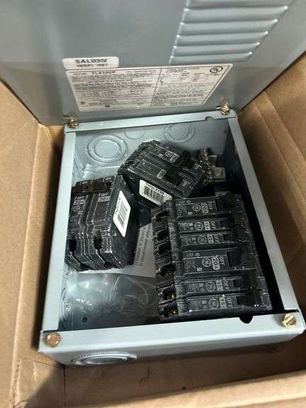 Breaker box with breakers