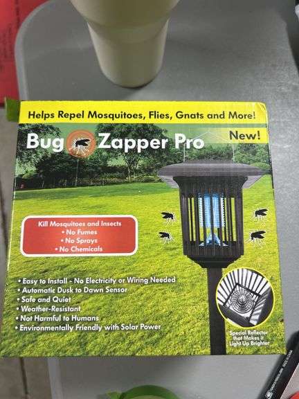 New ! Bug zapper, pro repels, mosquitoes flies, gnats, and more ...