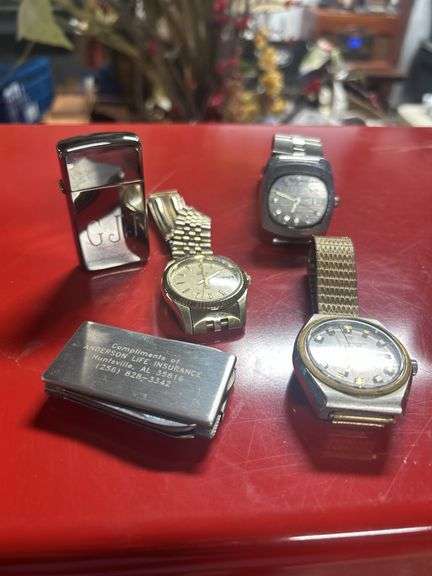 Men’s wrist watches -Zippo lighter and more