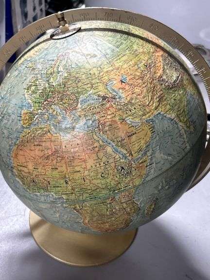 Old metal frame globe