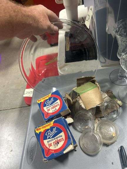 Nice out of old ball jar robbers and glass jar inserts and on an anchor hocking pie plate