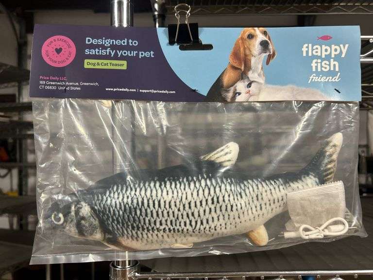 Flappy fish pet toy