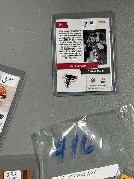 Nice five card football card lot