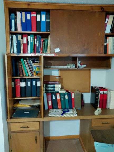 Contents of built in desk see pics good old history items