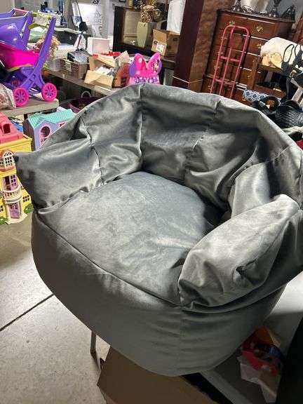 ean Bag Chair with Arm Rest, Velvet Lazy Sofa