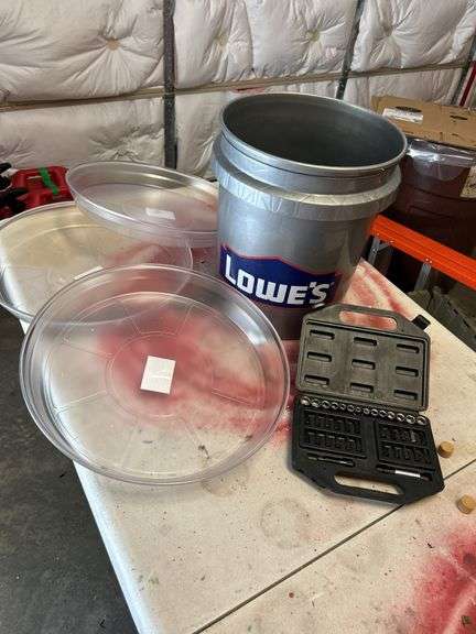 Large 15” Plant saucers -Lowe’s bucket and bit set