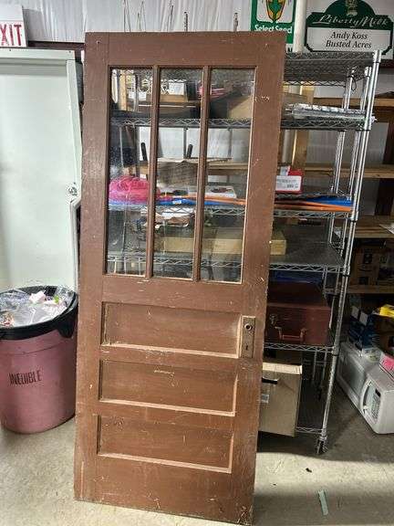 Old wood country store door