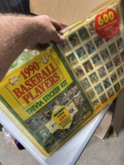 1990 baseball players, trivia sticker kit ￼