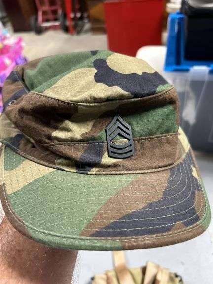 Military hat, and multipurpose pouch