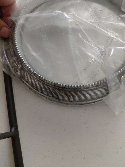 3 candle stands and plate hanger