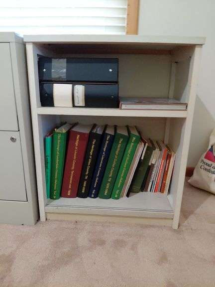 Bookcase w/heritage books of different counties