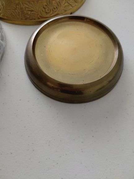 3 candle stands and plate hanger