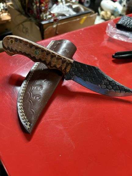 Blacksmith Forged steel knife with sheath