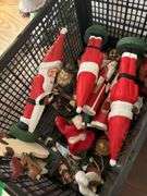Crate of Christmas decor