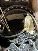 Great lot!! Nice wood jewelry box loaded with jewelry-see all photos