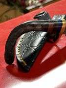Damascus stag horn Damascus boot knife