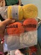 Large tub and bags of yard and crafting items