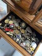 Great lot!! Nice wood jewelry box loaded with jewelry-see all photos