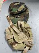 Military hat, and multipurpose pouch