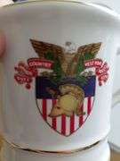 vintage ceramic coffee mug featuring the crest/seal of the United States Military Academy at West Po