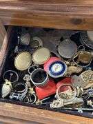 Great lot!! Nice wood jewelry box loaded with jewelry-see all photos