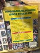 1990 baseball players, trivia sticker kit ￼