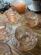 Pink Open Rose cups-saucers and more -see photo