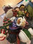 Crate of Christmas decor