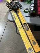 Pair of levels and skil jigsaw