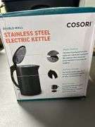 Brand new stainless steel 1.6 quart electric kettle open and tested