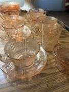 Pink Open Rose cups-saucers and more -see photo