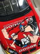 Kaey Kahne Popeye 75th anniversary 2004 Dodge intrepid total production 4320 (autographed )￼