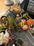 Crate of Christmas decor