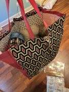 Large tub and bags of yard and crafting items