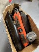 Tray of box cutters
